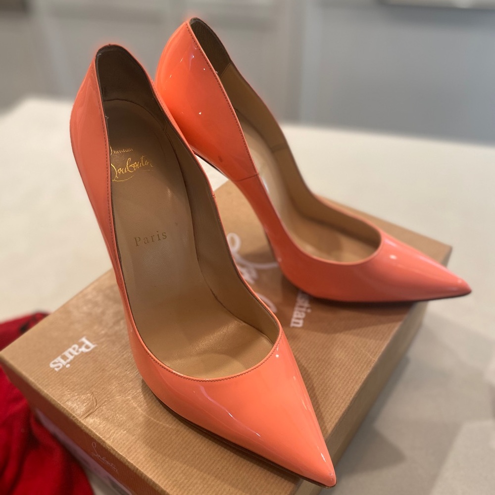 Christian Loubiton So Kate 120 Patent Flamingo